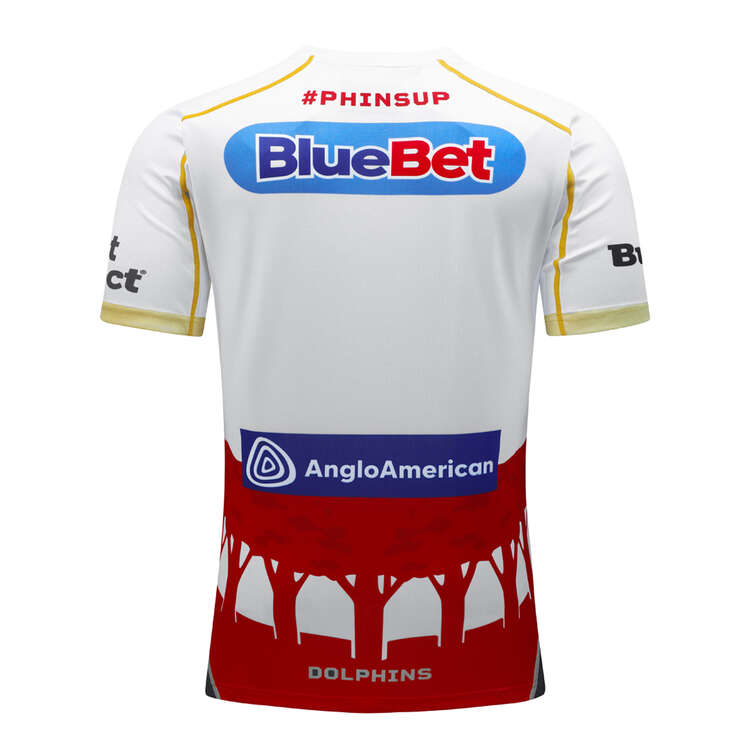 Dolphins 2024 Mens ANZAC Jersey, White/Red, rebel_hi-res