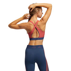 adidas Womens Don't Rest 3-Stripes Sports Bra Red XS, Red, rebel_hi-res