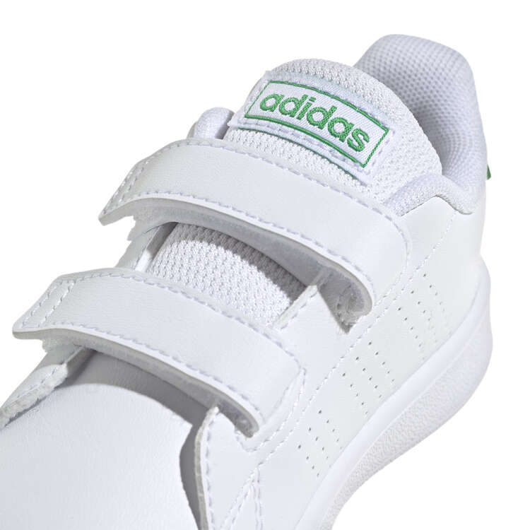 adidas Advantage Court Toddlers Shoes, White/Green, rebel_hi-res