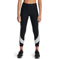 Under Armour Womens HeatGear Armour Taped Ankle Tights, Black, rebel_hi-res