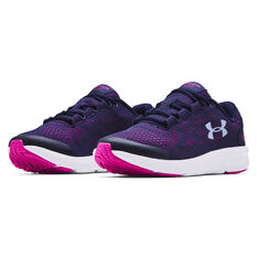Under Armour Charged Pursuit 2 GS Kids Running Shoes, Navy, rebel_hi-res