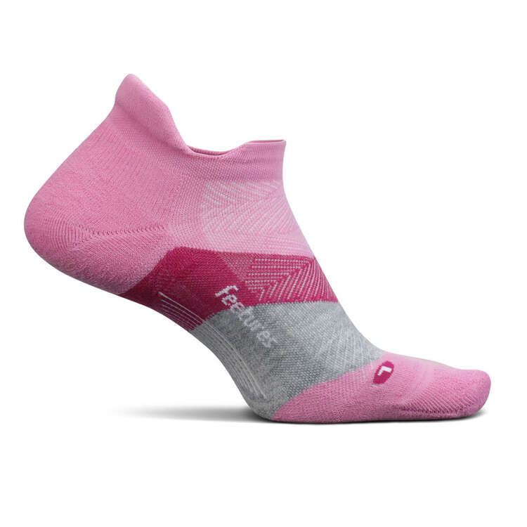 Feetures Elite Cushion No Show Tab Socks Pink S - YTH 1Y-5Y/WMN 4-6.5, Pink, rebel_hi-res