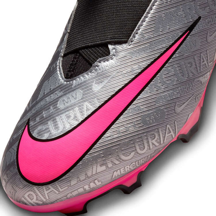 Nike Zoom Mercurial Superfly 9 Academy XXV Kids Football Boots, Silver/Pink, rebel_hi-res