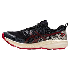 Asics Fuji Lite 2 Mens Trail Running Shoes Black/Red US 8, Black/Red, rebel_hi-res