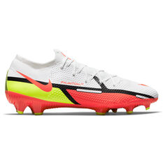 Nike Phantom GT2 Pro Football Boots White/Red US Mens 4 / Womens 5.5, White/Red, rebel_hi-res