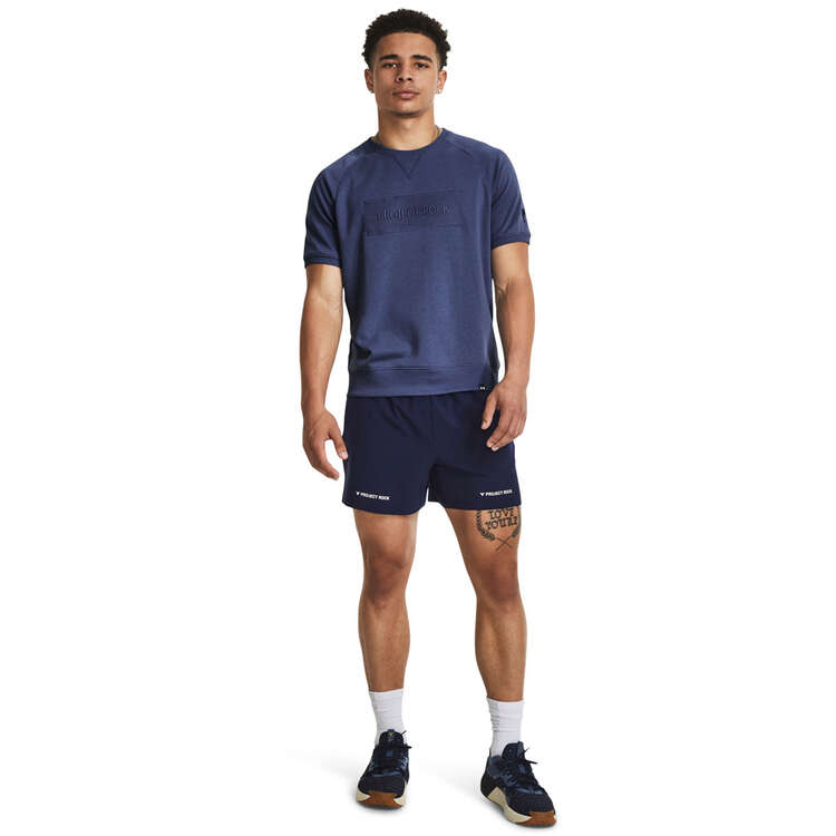 Under Armour Project Rock Mens Show Your Gym Tee, Blue, rebel_hi-res