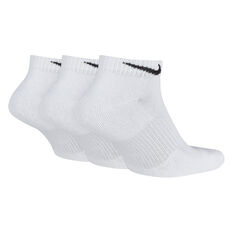 Nike Mens Cushion Low Cut 3 Pack Socks White M, White, rebel_hi-res