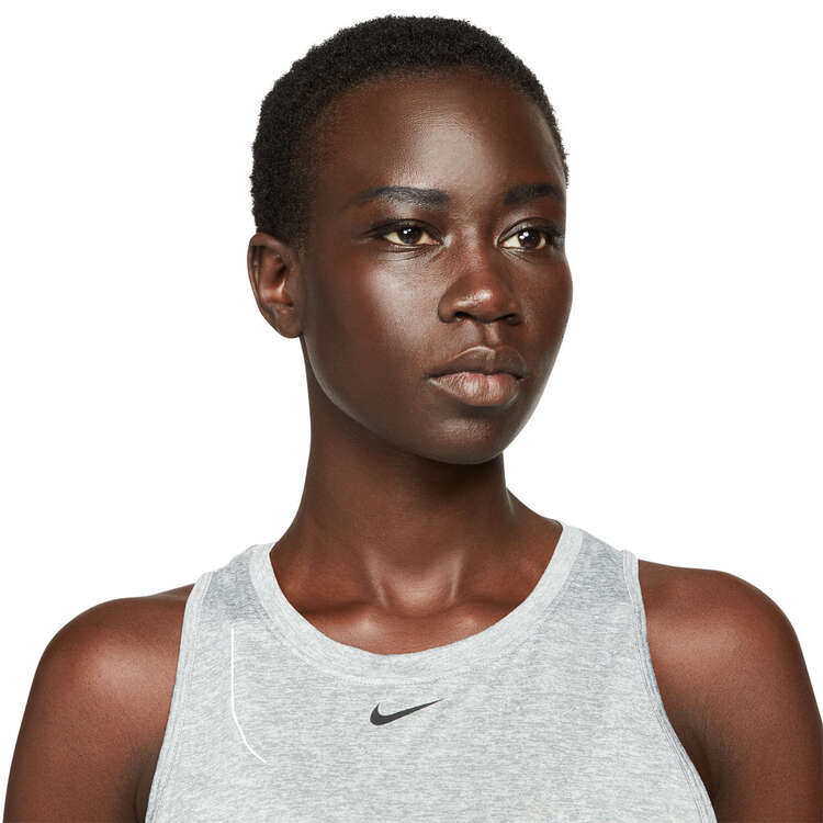 Nike Womens Dri-FIT One Standard Tank, Grey, rebel_hi-res