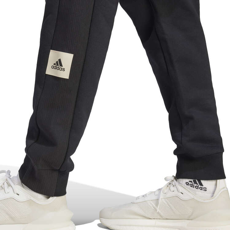 adidas Mens Lounge French Terry Pants Black S, Black, rebel_hi-res
