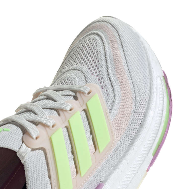 adidas Ultraboost Light Womens Running Shoes, White/Purple, rebel_hi-res