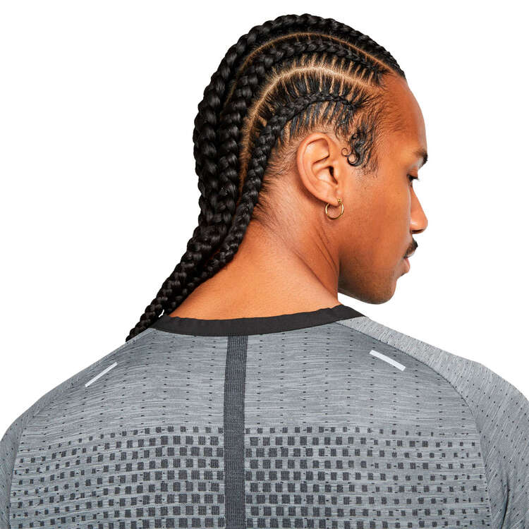 Nike Mens Tech Knit Dri-FIT ADV Running Tee, Grey, rebel_hi-res