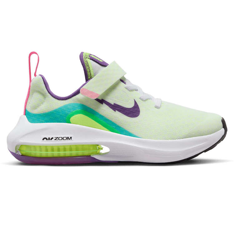 Nike Air Zoom Arcadia 2 PS Kids Running Shoes White/Multi US 11, White/Multi, rebel_hi-res