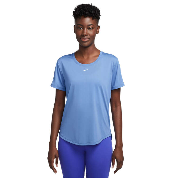 Nike Womens Dri-FIT One Standard Tee, Blue, rebel_hi-res