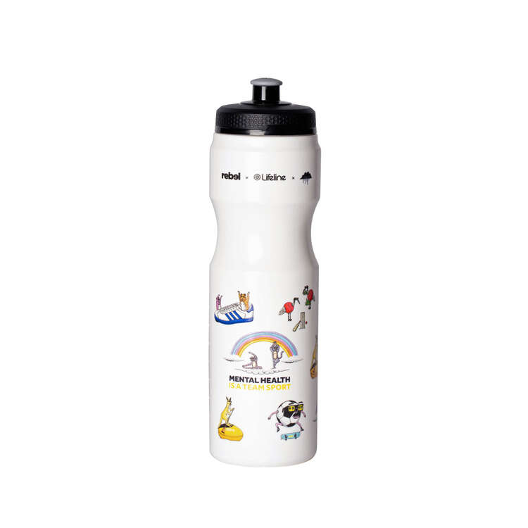 Lifeline Squeeze 800ml Water Bottle - White, , rebel_hi-res