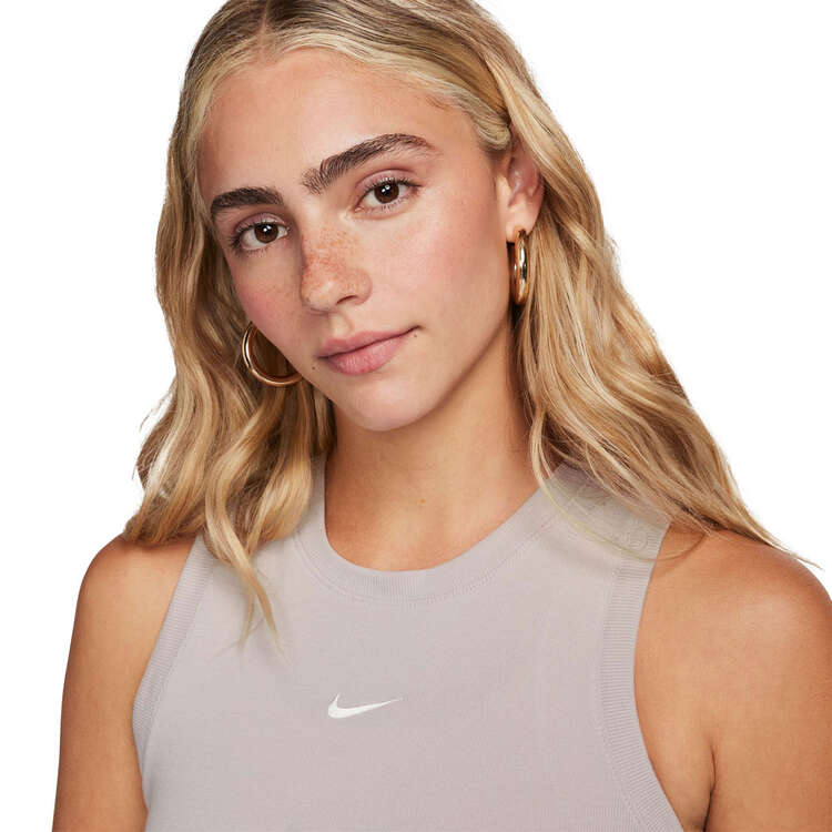 Nike Womens Sportswear Essentials Ribbed Cropped Tank, Violet, rebel_hi-res