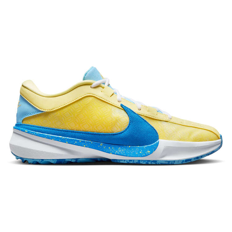 Nike Zoom Freak 5 Basketball Shoes, Yellow/Blue, rebel_hi-res
