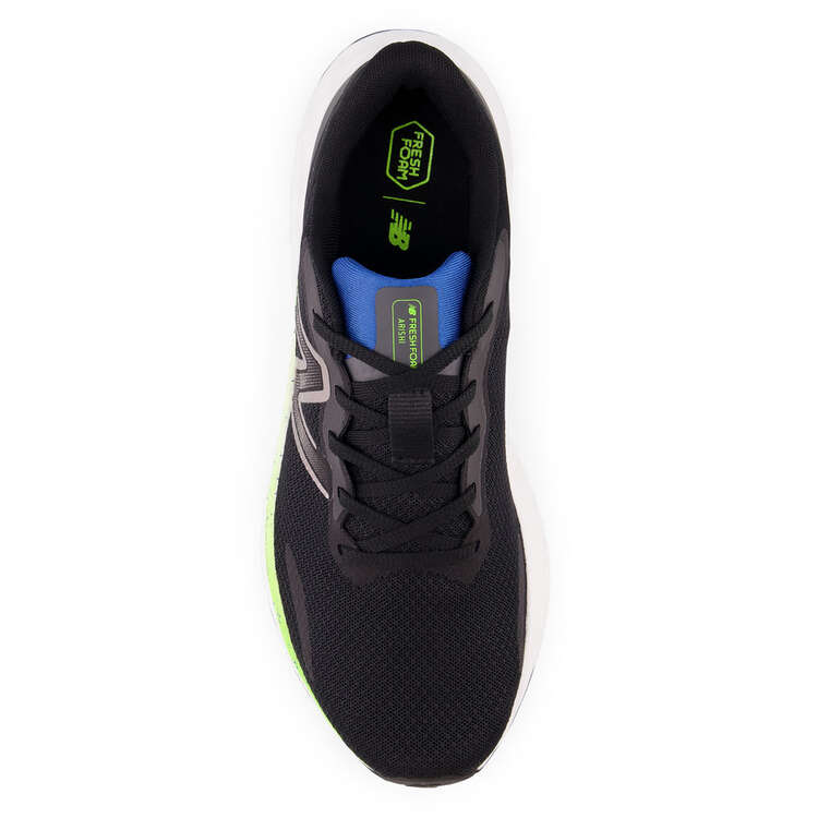 New Balance Fresh Foam Arishi v4 Mens Running Shoes Black/Green US 7, Black/Green, rebel_hi-res