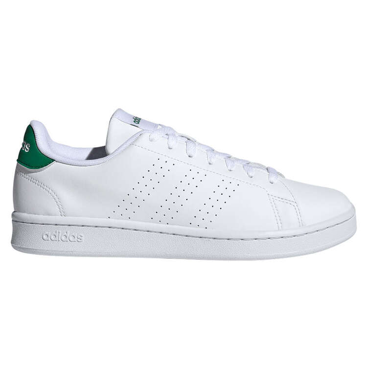 adidas Advantage Casual Shoes, White/Green, rebel_hi-res