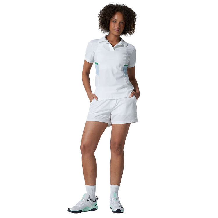 Ell/Voo Womens Tennis Shorts, White, rebel_hi-res