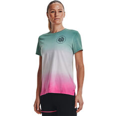 Under Armour Womens Run Anywhere Tee Teal XS, Teal, rebel_hi-res