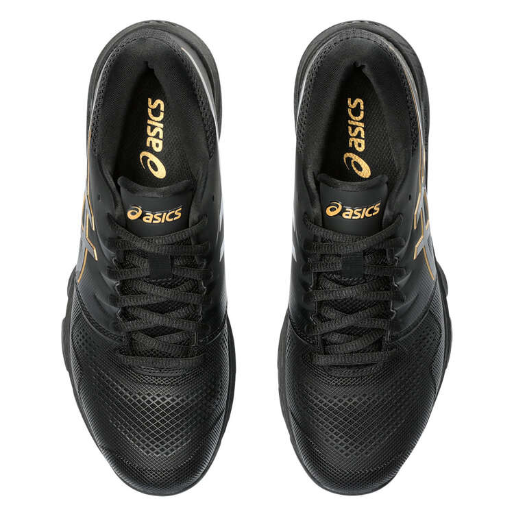 Asics GEL Netburner 20 D Womens Netball Shoes Black/Gold US 6.5, Black/Gold, rebel_hi-res