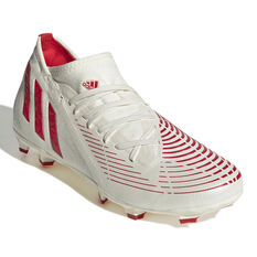 adidas Predator Edge .3 Football Boots, White/Red, rebel_hi-res