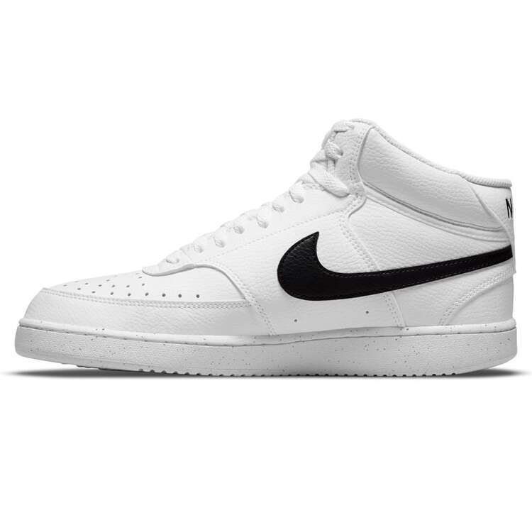 Nike Court Vision Mid Next Nature Mens Casual Shoes, White/Black, rebel_hi-res