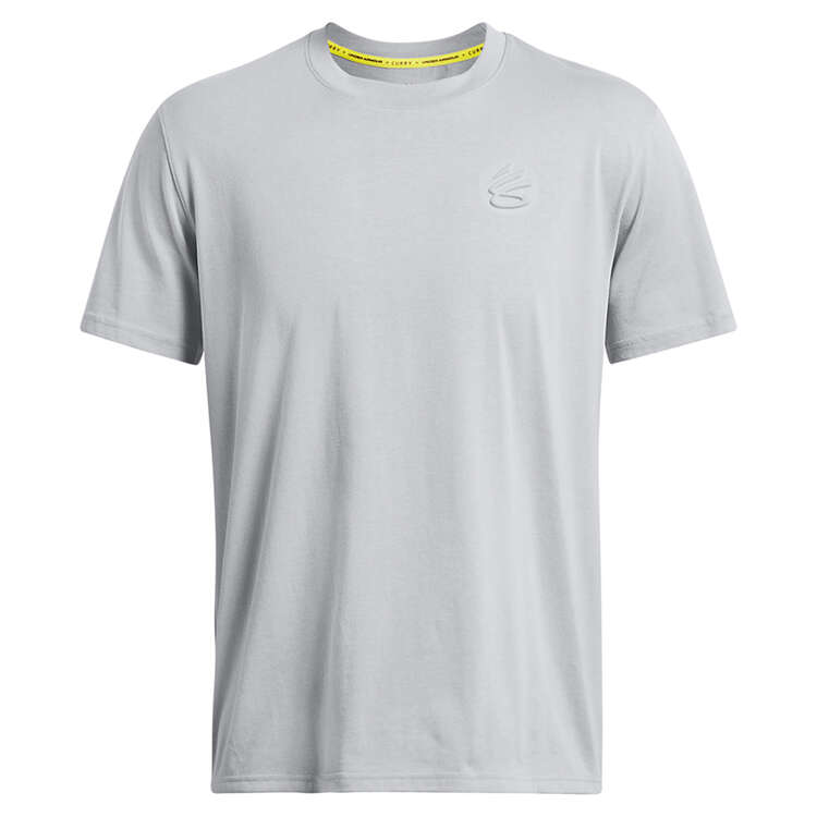 Under Armour Mens Curry Heavyweight Tee, Grey, rebel_hi-res