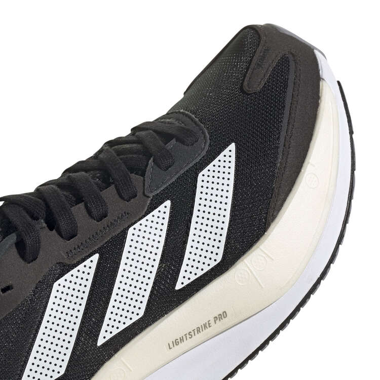 adidas Adizero Boston 11 Womens Running Shoes, Black/White, rebel_hi-res