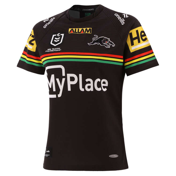 Penrith Panthers 2024 Womens Home Jersey, Black, rebel_hi-res