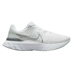 Nike React Infinity Run Flyknit 3 Womens Running Shoes White/Silver US 6, White/Silver, rebel_hi-res