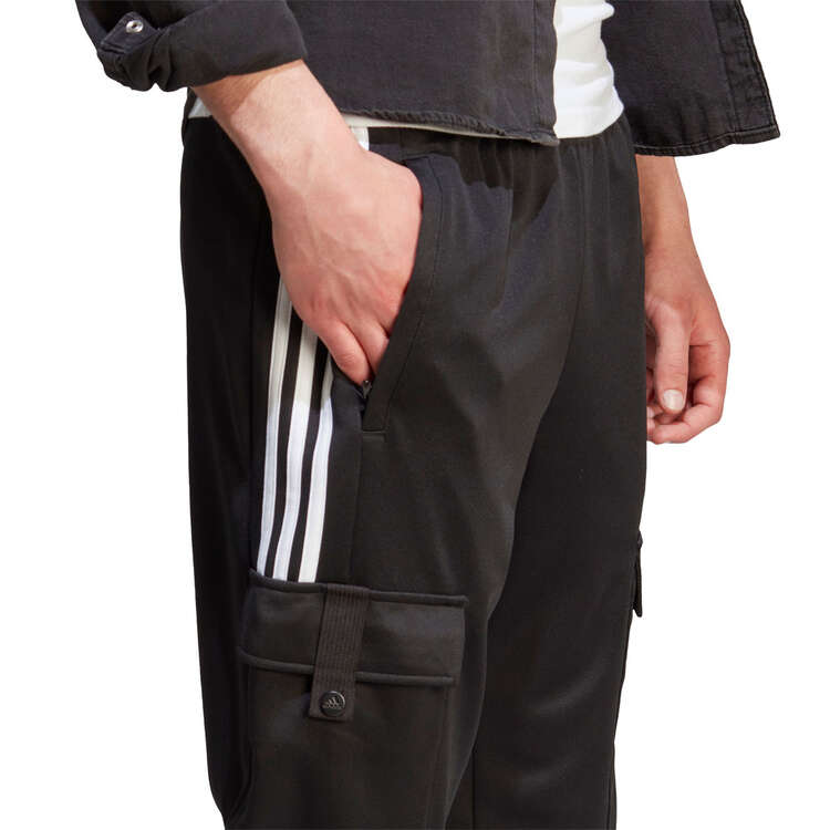 adidas Mens Tiro Cargo Tracksuit Pants, Black/White, rebel_hi-res