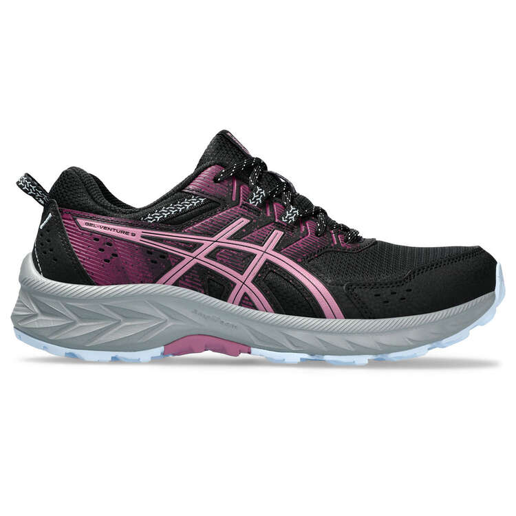 Asics Venture 9 Womens Trail Running Shoes Black/purple US 6, Black/purple, rebel_hi-res