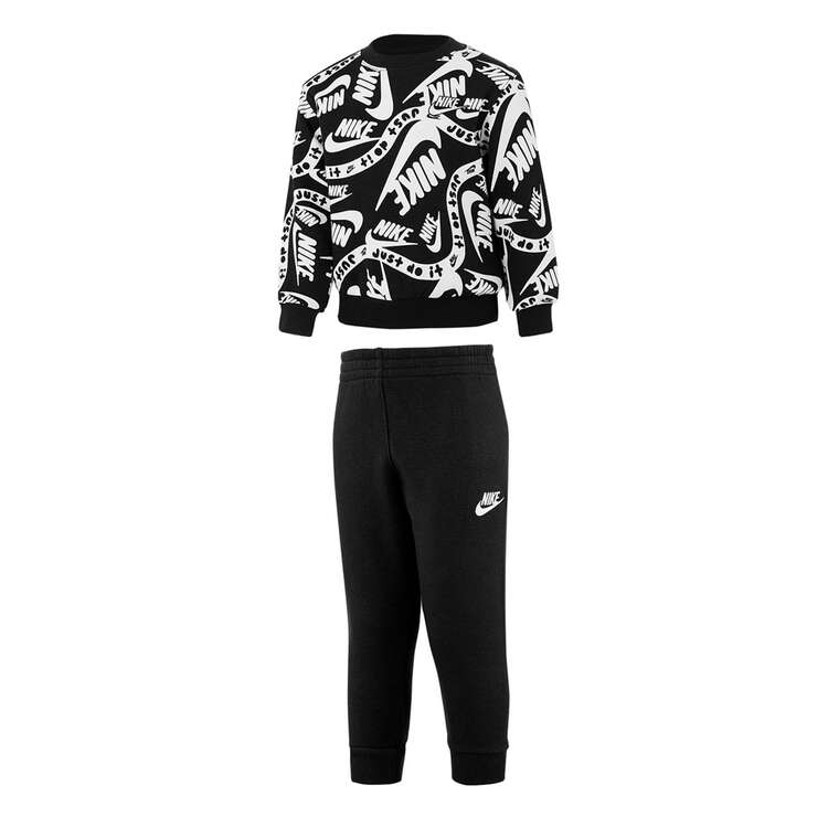 Nike Junior Boys Sportswear Club Printed Set, Black, rebel_hi-res