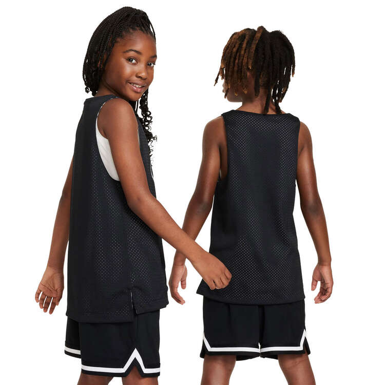 Nike Kids Culture of Basketball Reversible Jersey, Black/White, rebel_hi-res