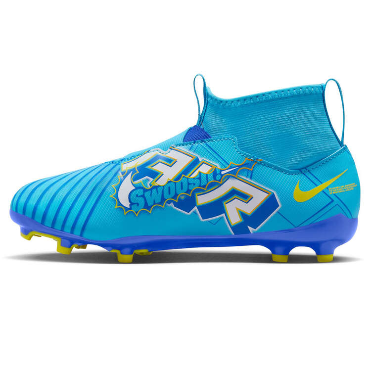 Nike Zoom Mercurial Superfly 9 Academy KM Kids Football Boots Blue/White US 6, Blue/White, rebel_hi-res