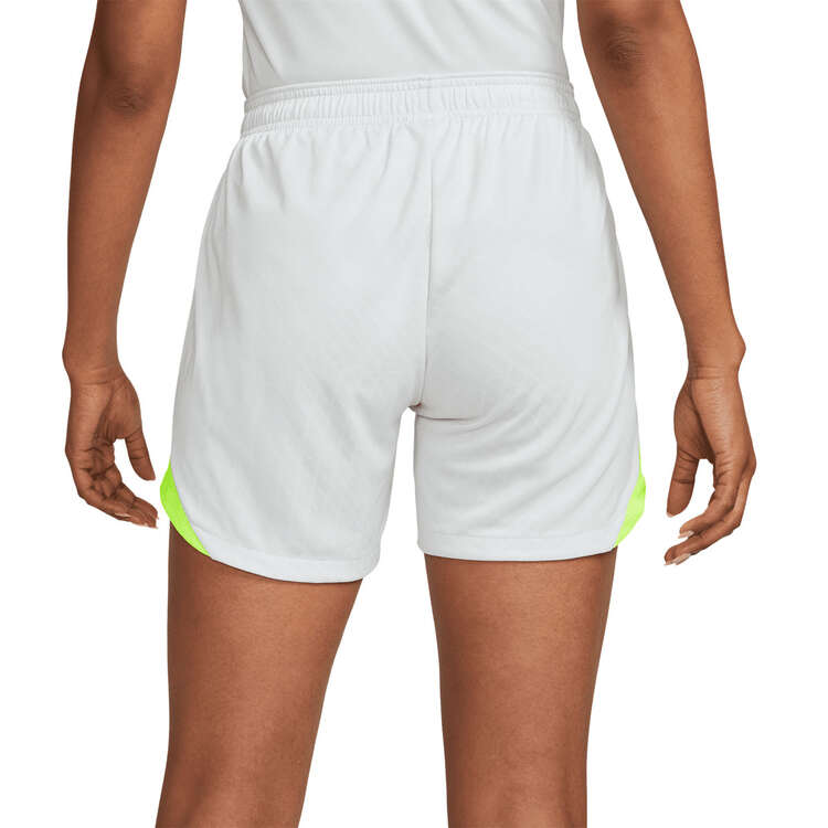 Nike Womens Dri-FIT Strike Football Shorts, Grey/Pink, rebel_hi-res
