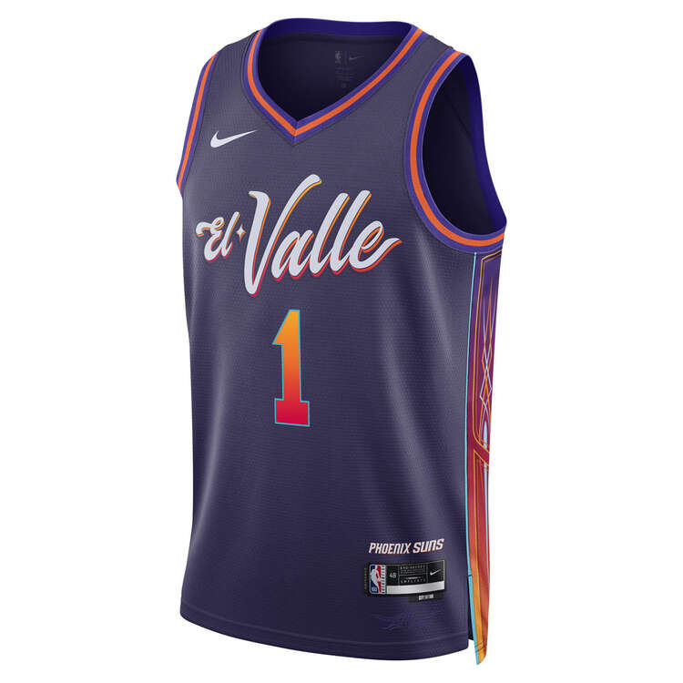 Nike Phoenix Suns Devin Booker 2023/24 City Basketball Jersey, Purple, rebel_hi-res