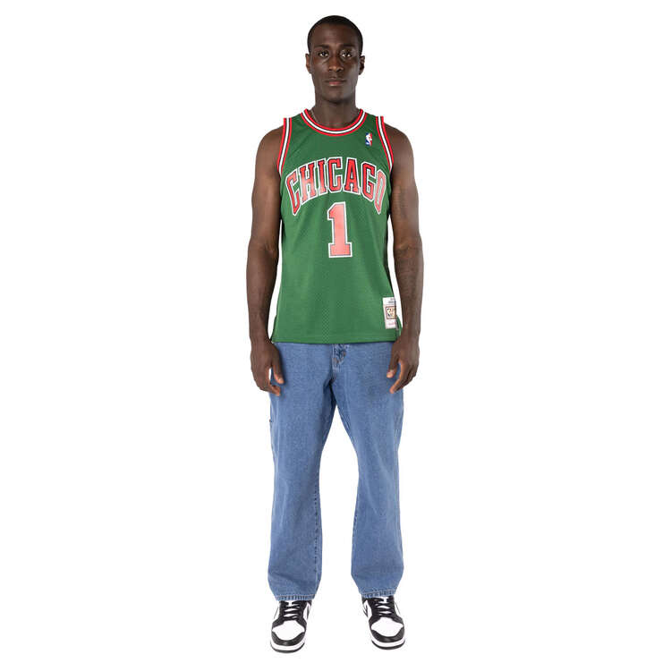 Chicago Bulls Mens Derrick Rose 2008/09 Alternate Swingman Jersey, Green, rebel_hi-res