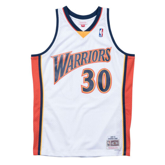 Golden State Warriors Stephen Curry 09 Mens Home Jersey, White, rebel_hi-res