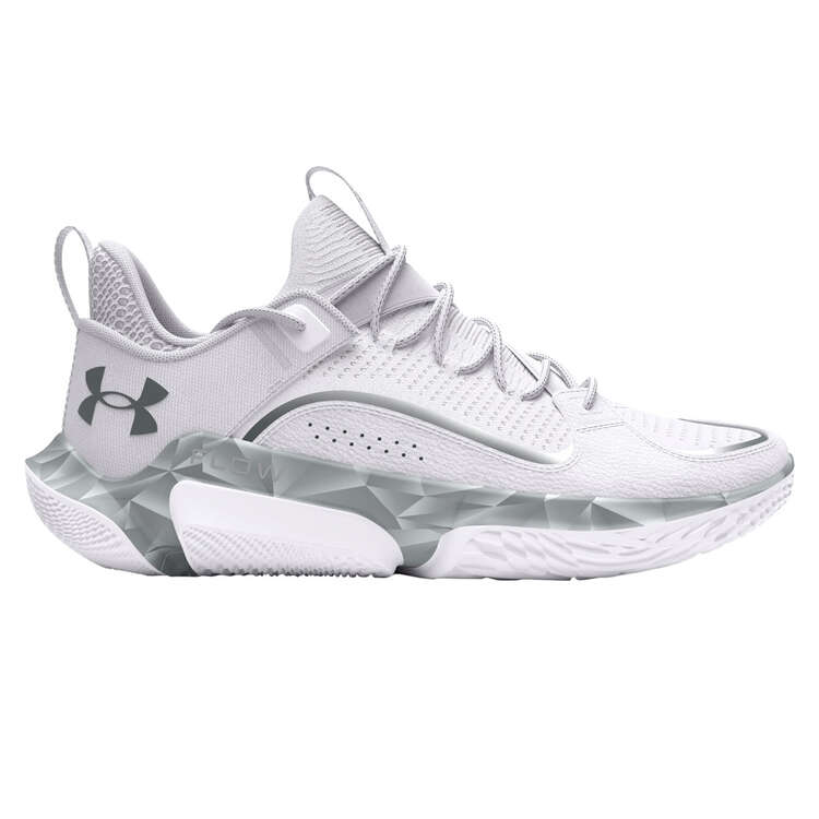 Under Armour Flow FUTR X 3 Basketball Shoes White/Grey US Mens 7 / Womens 8.5, White/Grey, rebel_hi-res