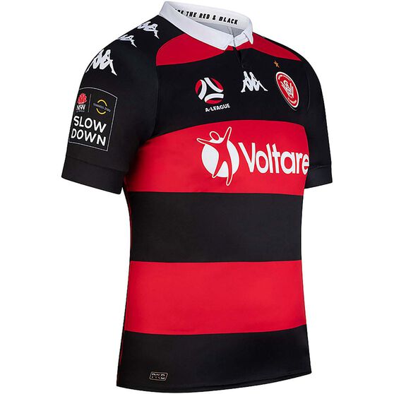 Western Sydney Wanderers 2020/21 Junior Home Jersey Red / Black 8, Red / Black, rebel_hi-res