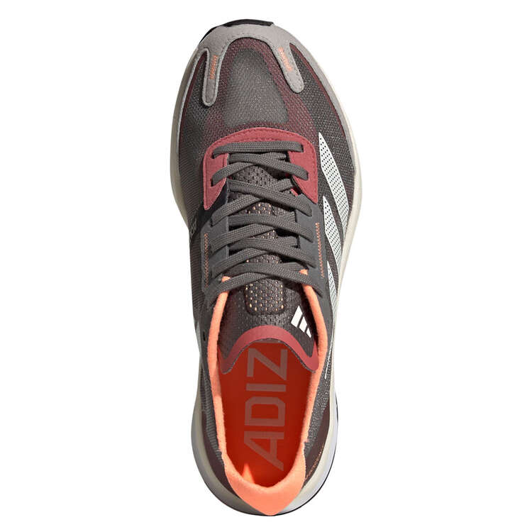 adidas Adizero Boston 11 Womens Running Shoes, Grey/Orange, rebel_hi-res
