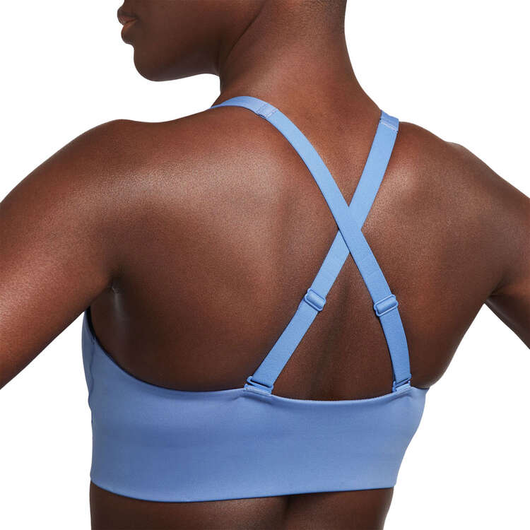 Nike Womens Indy Medium Support Padded Plunge Cutout Sports Bra Blue M, Blue, rebel_hi-res