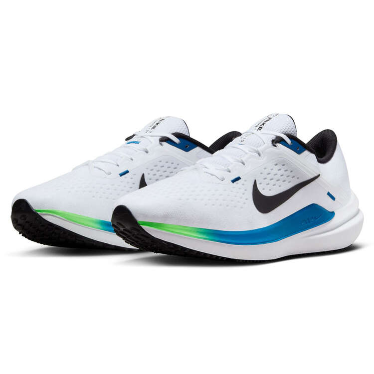 Nike Air Winflo 10 Mens Running Shoes, White/Blue, rebel_hi-res