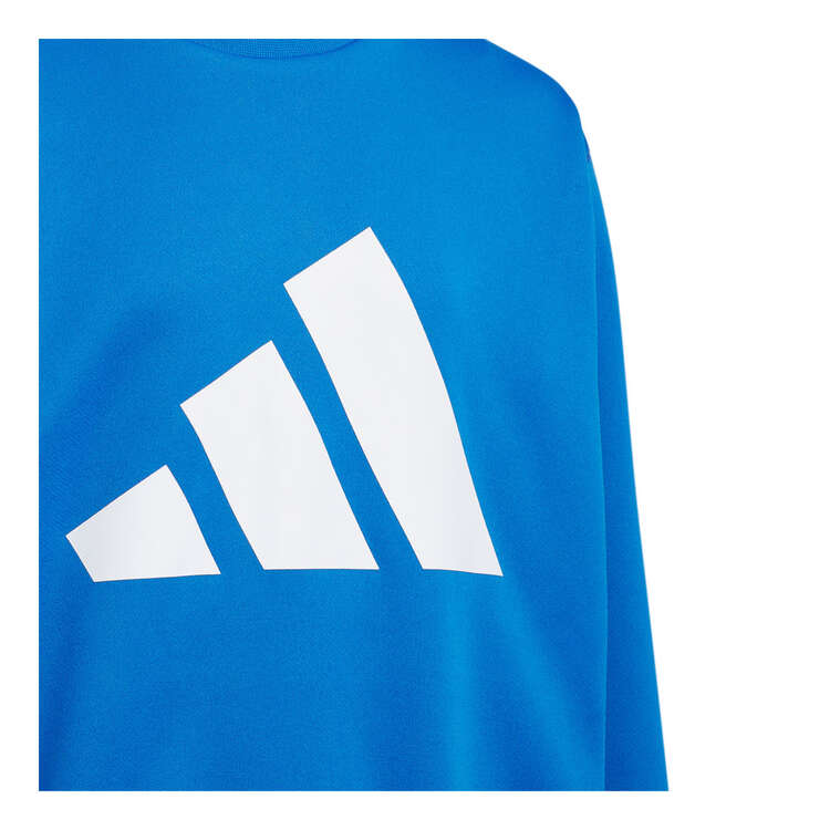 adidas Kids AEROREADY Train Essentials Logo Long-Sleeve Tee, Blue/White, rebel_hi-res