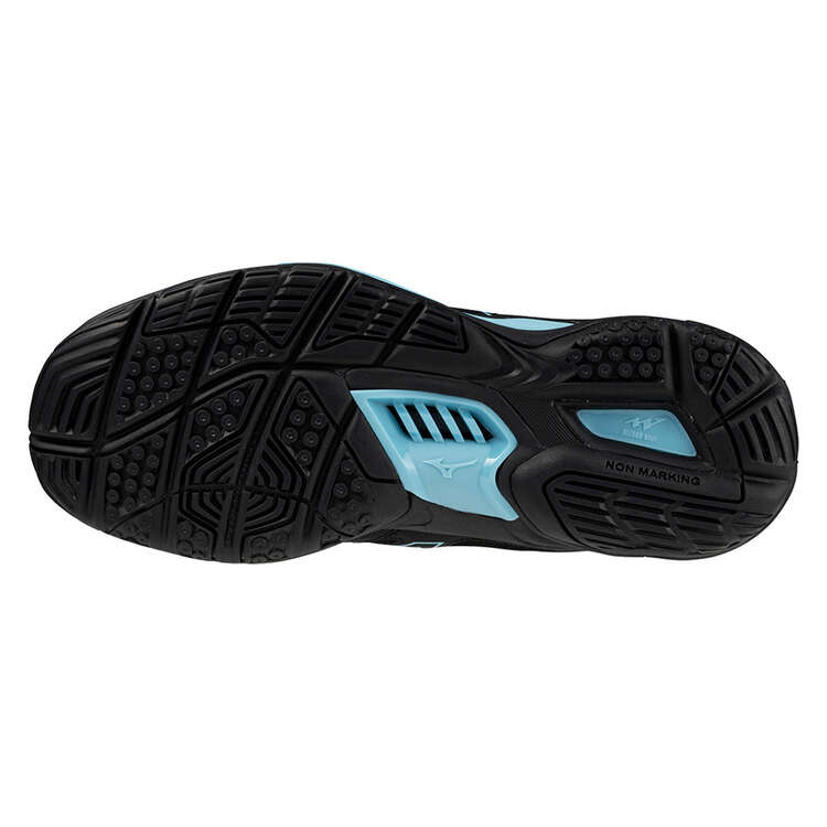 Mizuno Wave Phantom 3 NB Womens Netball Shoes, Black/Blue, rebel_hi-res