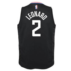 Jordan Los Angeles Clippers Kawhi Leonard 2020/21 Kids Statement Swingman Jersey Black S, Black, rebel_hi-res