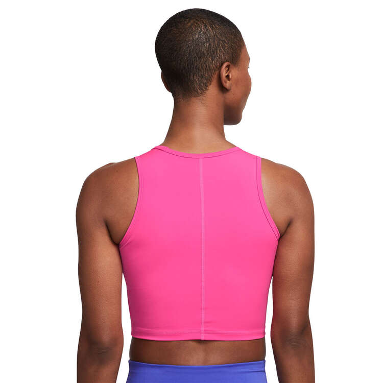 Nike Pro Womens Dri-FIT Cropped Tank, Pink, rebel_hi-res