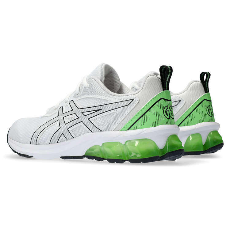 Asics GEL Quantum 90 4 GS Kids Casual Shoes, White/Lime, rebel_hi-res